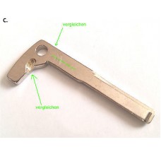 Schlüsselrohling Notschlüssel für Mercedes B10C gerade Schlüsselrohling Notschlüssel für Mercedes B10C gerade