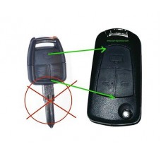 3-Tasten Umbausatz auf Klappschlüssel für OPEL