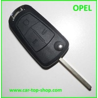 Opel 3-button flip key housing Typ H