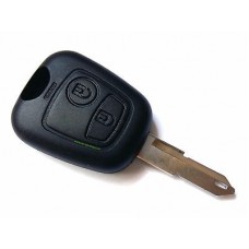2-button housing and NE73 key blank for Peugeot key 