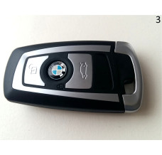 3-Tasten Schlüssel-Gehäuse für BMW F Smartkey silber