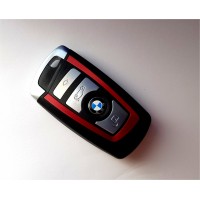 kwmobile Autoschlüssel Gehäuse kompatibel mit BMW 3-Tasten Autoschlüssel  (nur Keyless Go) - ohne Transponder Batterien Elektronik - Auto