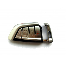 Smartkey 4-Tasten Schlüssel-Gehäuse für BMW X5 F15 X6 F16 G chrom/schwarz