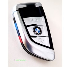 Smartkey Schlüssel-Gehäuse 3 Tasten für BMW G X5 F15 X6 F16 F48 G30 G11 M chrom/schwarz