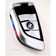 Smartkey Schlüssel-Gehäuse 3 Tasten für BMW X5 F15 X6 F16 F48 G30 G11 Chrom M