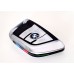 Smartkey Schlüssel-Gehäuse 3 Tasten für BMW G X5 F15 X6 F16 F48 G30 G11 M chrom/schwarz