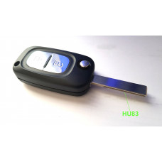 Flip key  Renault Dacia Nissan Mercedes case chrom HU83