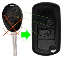 2-T UMBAUSATZ auf KLAPP-SCHLÜSSEL LAND-ROVER Typ 2 DISCOVERY DEFENDER MG 2-T UMBAUSATZ auf KLAPP-SCHLÜSSEL LAND-ROVER Typ 2 DISCOVERY DEFENDER MG