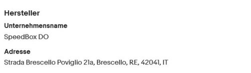 Manufacturer/Hersteller